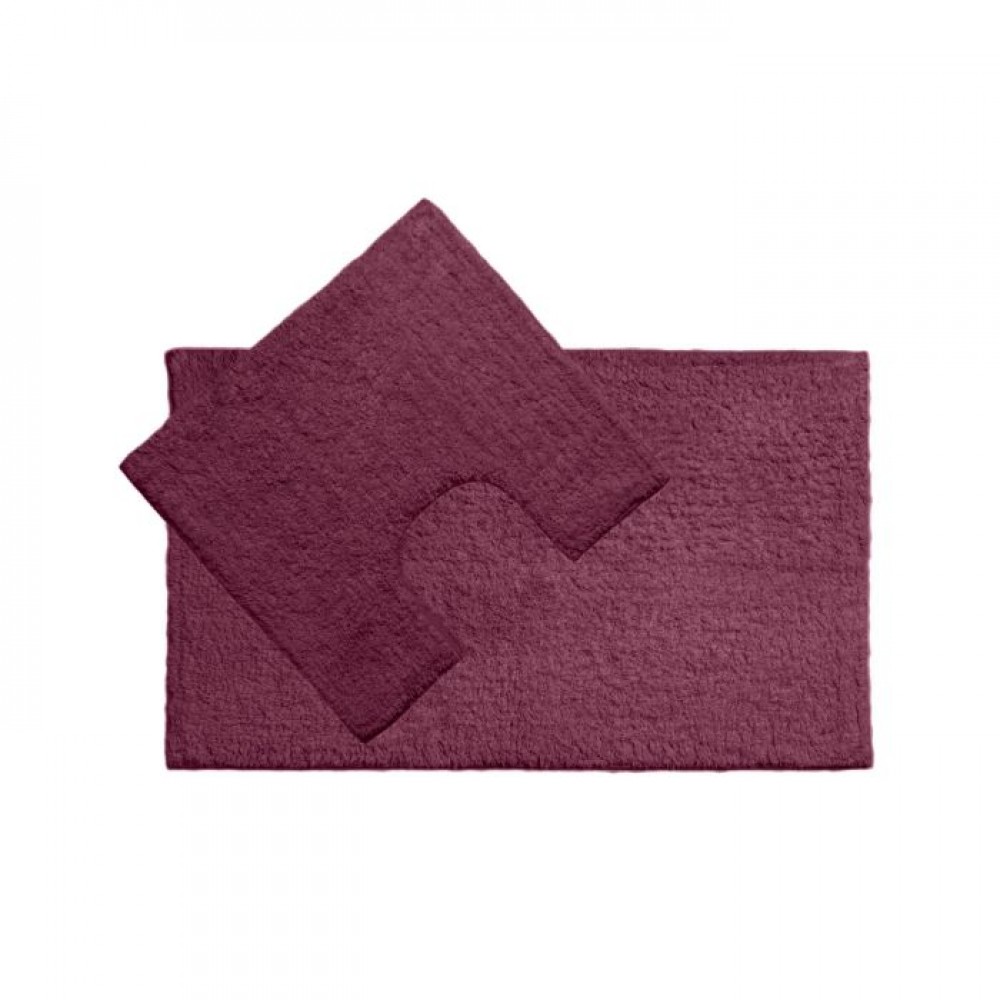 Bathroom Rug Sets Premier Purple Cotton Bath Mat and Pedestal
